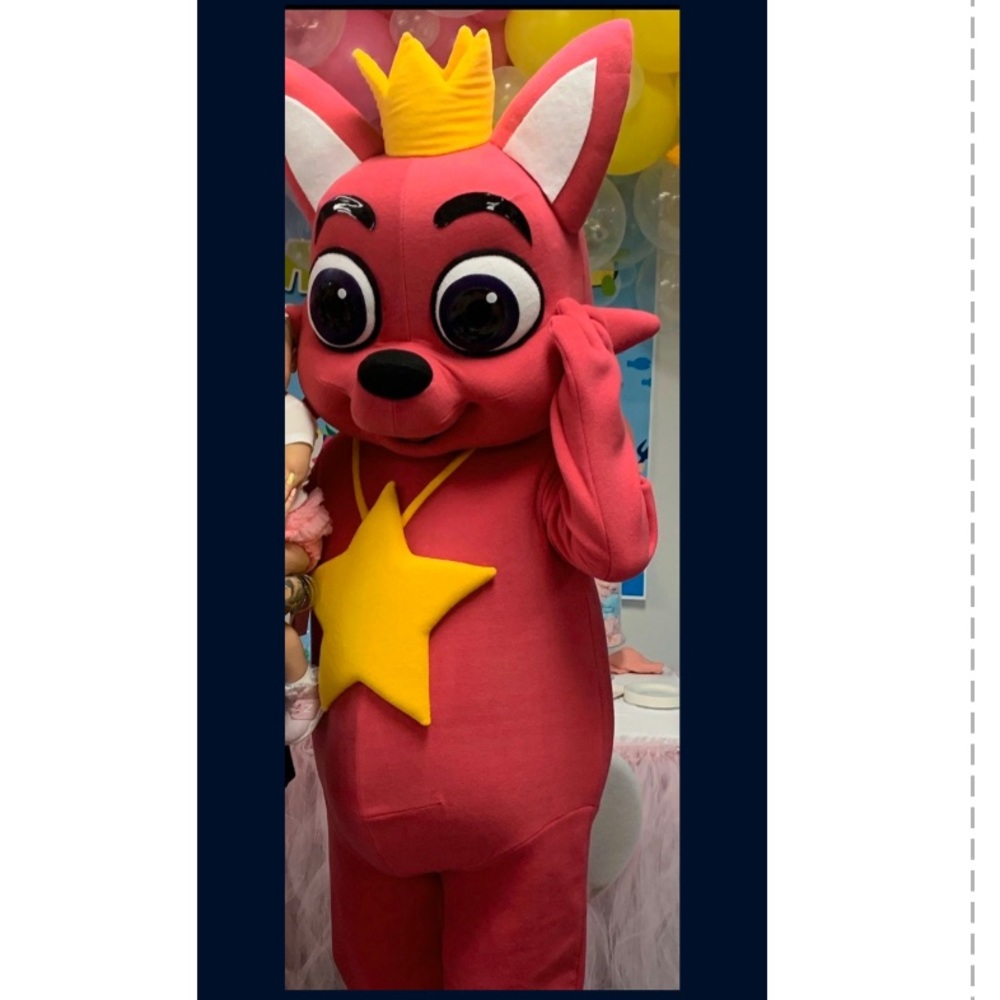 Pink fong mascot